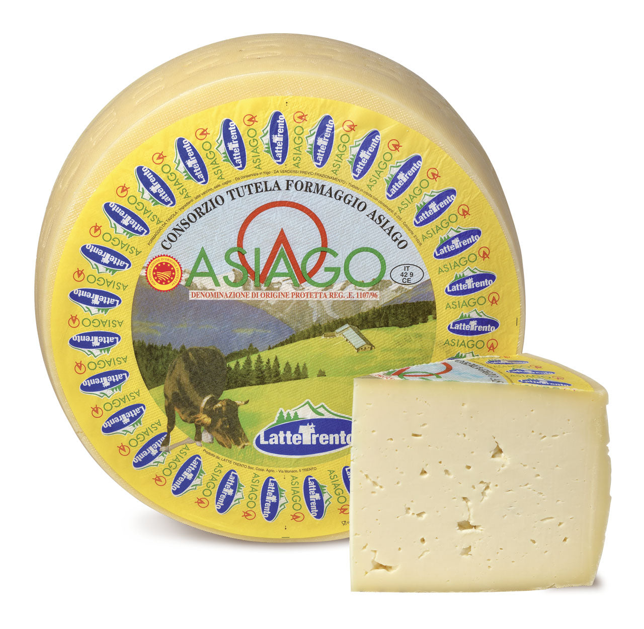 GEPRESSTER ASIAGO DOP-KÄSE 1/4 Laib