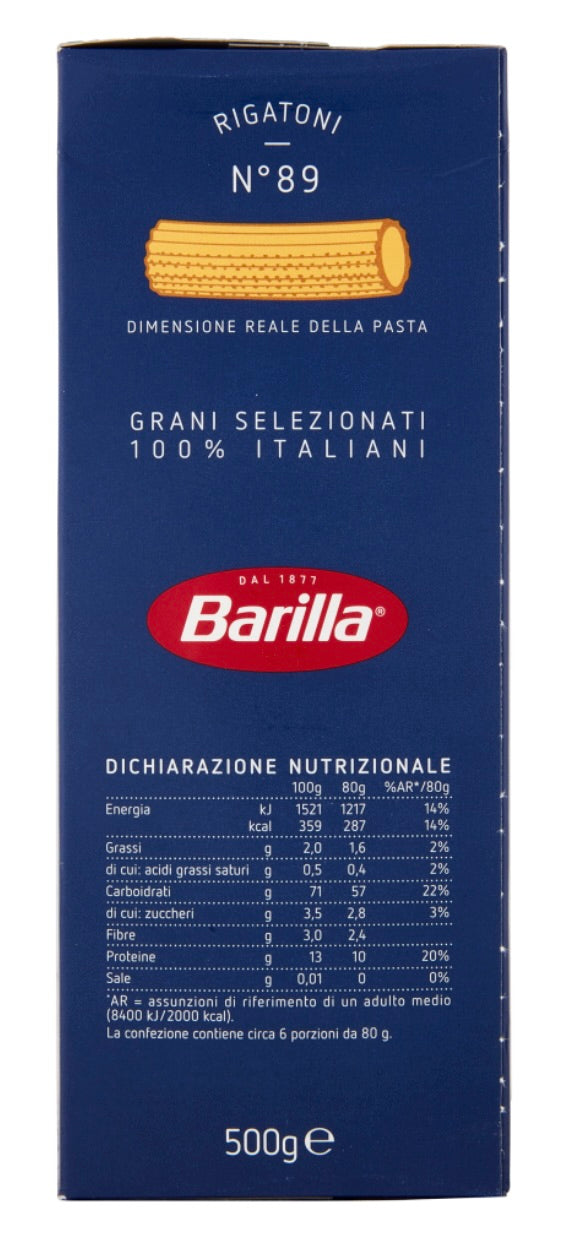 PASTA BARILLA RIGATONI GR. 500