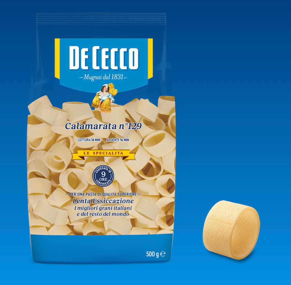 PASTA DE CECCO CALAMARATA N. 129 GR. 500