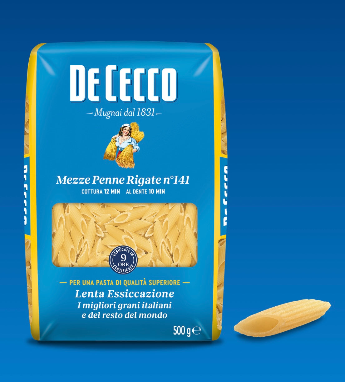 PASTA DE CECCO MEZZE PENNE RIGATE GR. 500