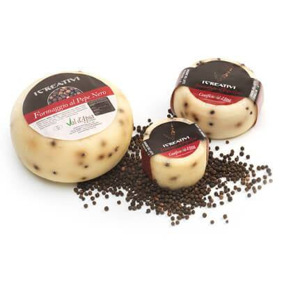 BLACK PEPPER CHEESE KG. 1 Val d'Apsa