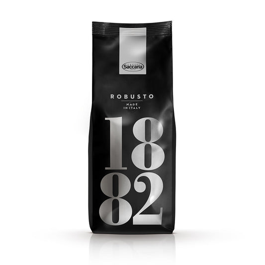 ROBUSTER KAFFEE 1882 IN BOHNEN KG. 1 Saccaria (50% Arabica)