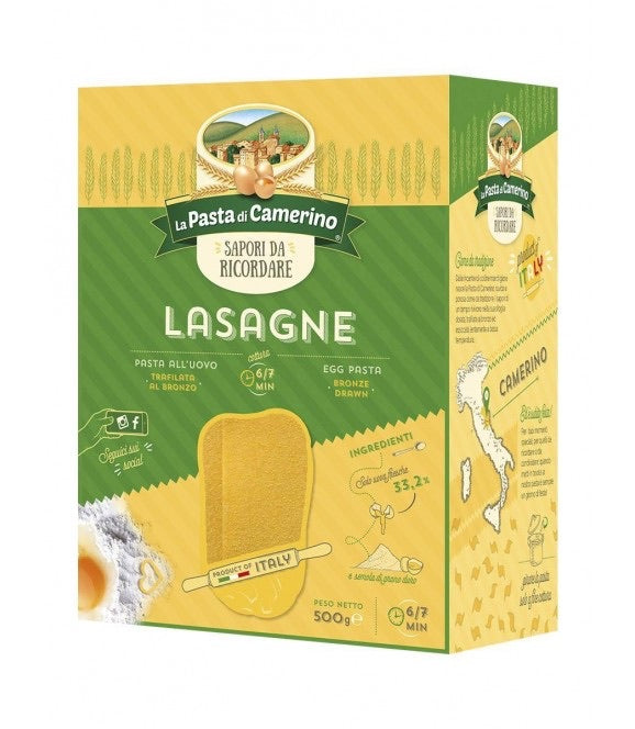 DRY EGG PASTA FOR LASAGNE GR. 500 dressing room