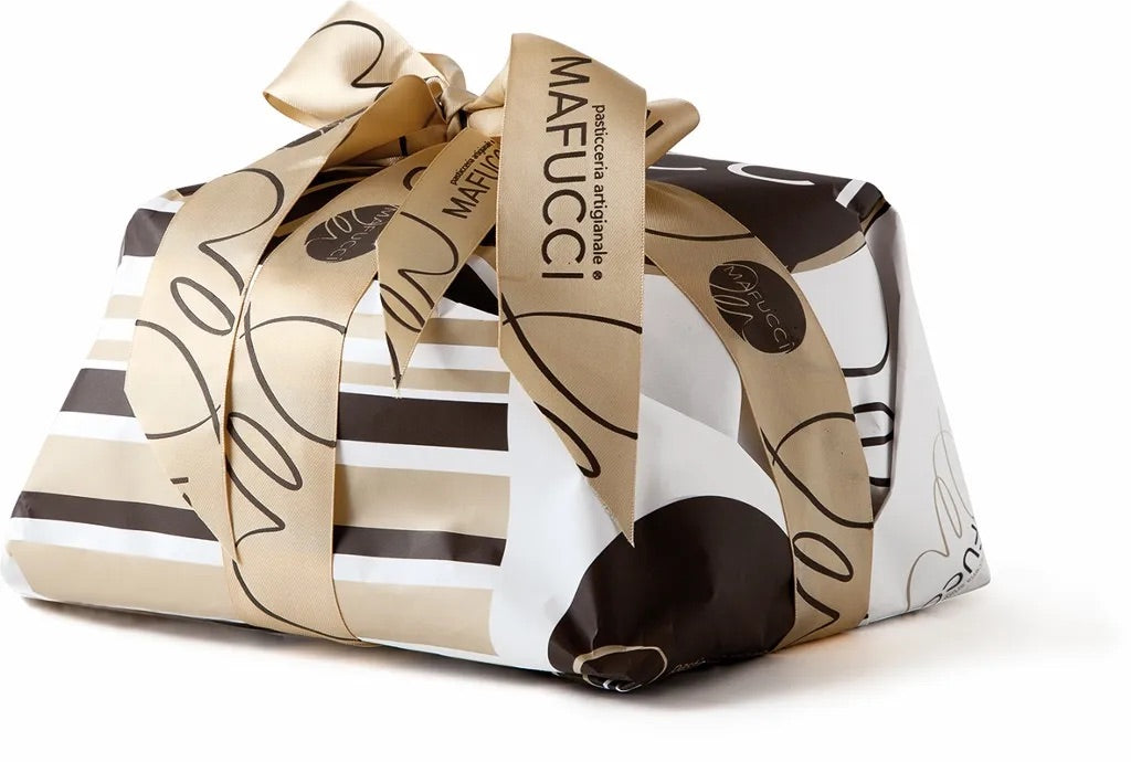 Low Panettone STUFFED Hand wrapped Mafucci Alta Pasticceria