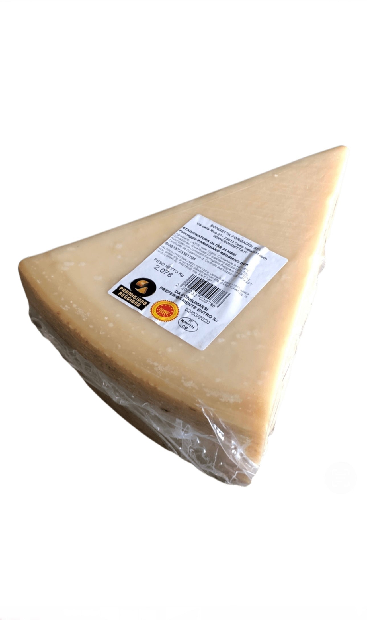 PARMIGIANO REGGIANO DOP 1/16 di forma sottovuoto 2,5Kg