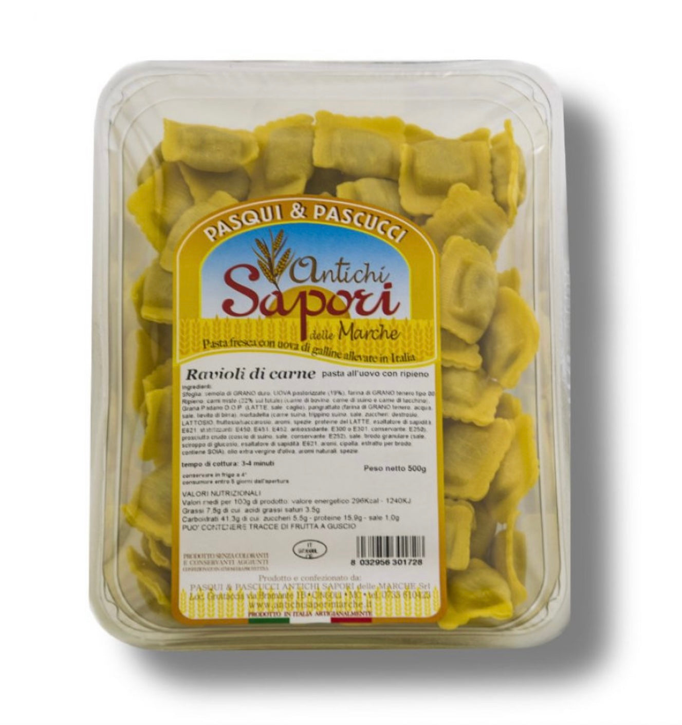 FRESH MEAT RAVIOLI GR. 500 Ancient Flavors