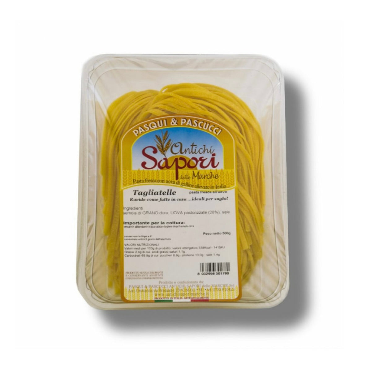 TAGLIATELLE ALL'UOVO FRESCHE GR. 500 Antichi Sapori