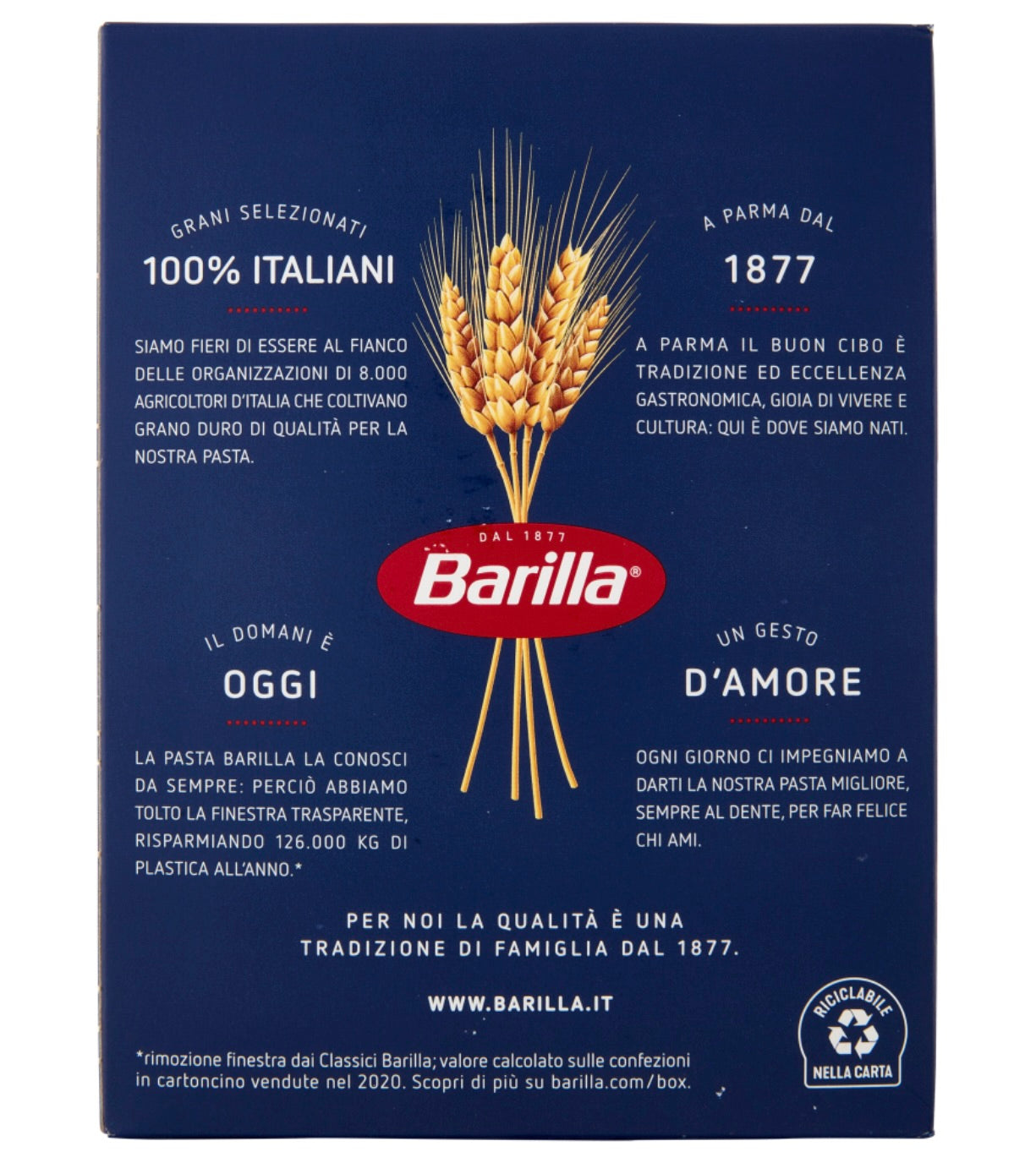 PASTA BARILLA TORTIGLIONI GR. 500